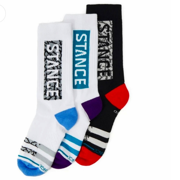 Stance Underwear & Socks Nwt Mens The Og 3 Pack Stance Crew Socks
